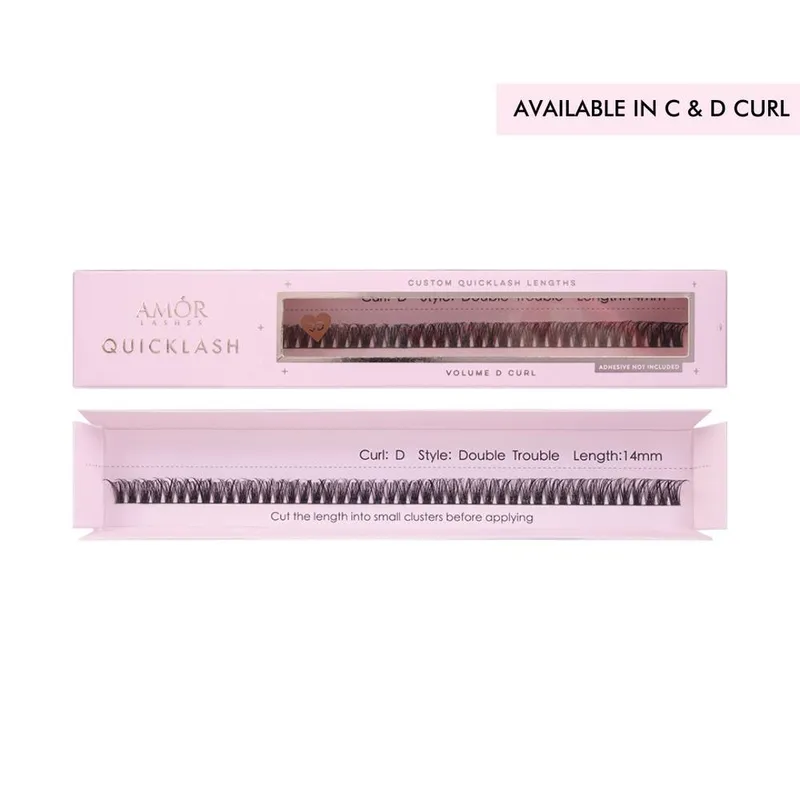 House of Amor Double Trouble Length Volume D Curl Long in Black - Black