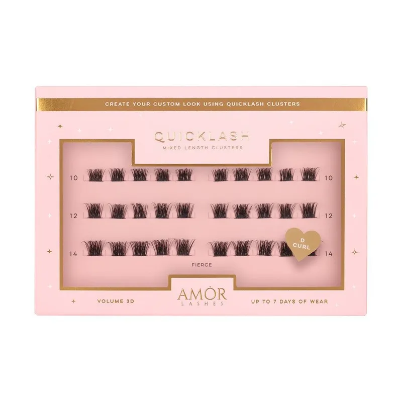 House of Amor Mixed Length Clusters Fierce in Black Black