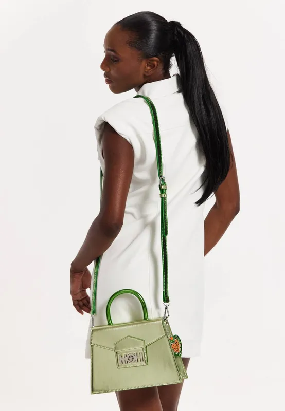 House of Holland Women's Metallic Green Handbag - Green