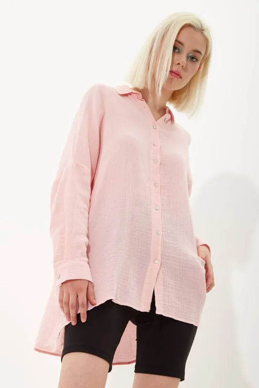 House of Holland Women's Pink Jacquard Shirt Size: Small/Medium - Pink