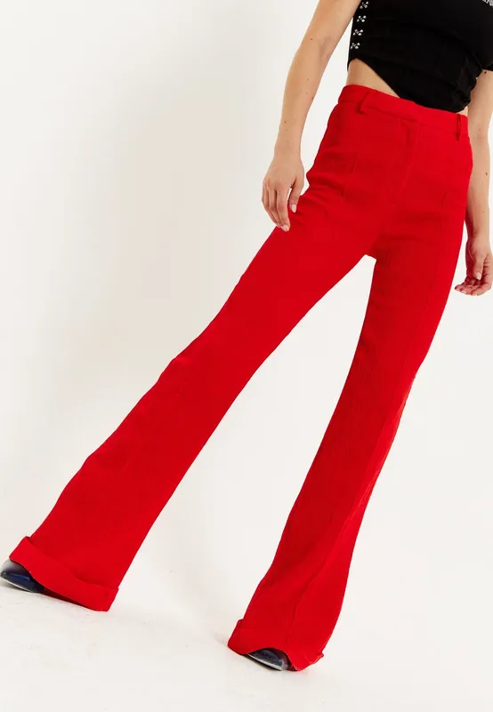 House of Holland Women's Red Trousers Size: 14 - Red - Size: 14