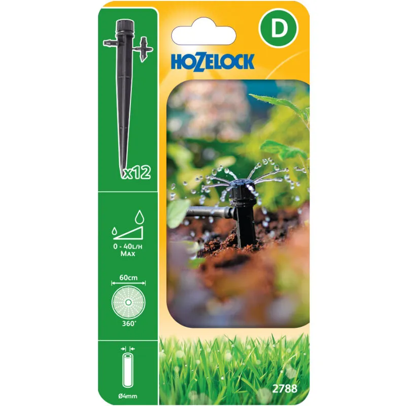 Hozelock Micro End Line Mini Sprinkler Stake 5/32" / 4mm Pack of 12