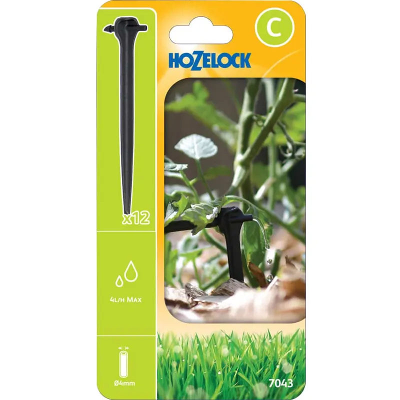 Hozelock Micro Asta End Line Dripper Spike 5/32" / 4mm Pack of 12