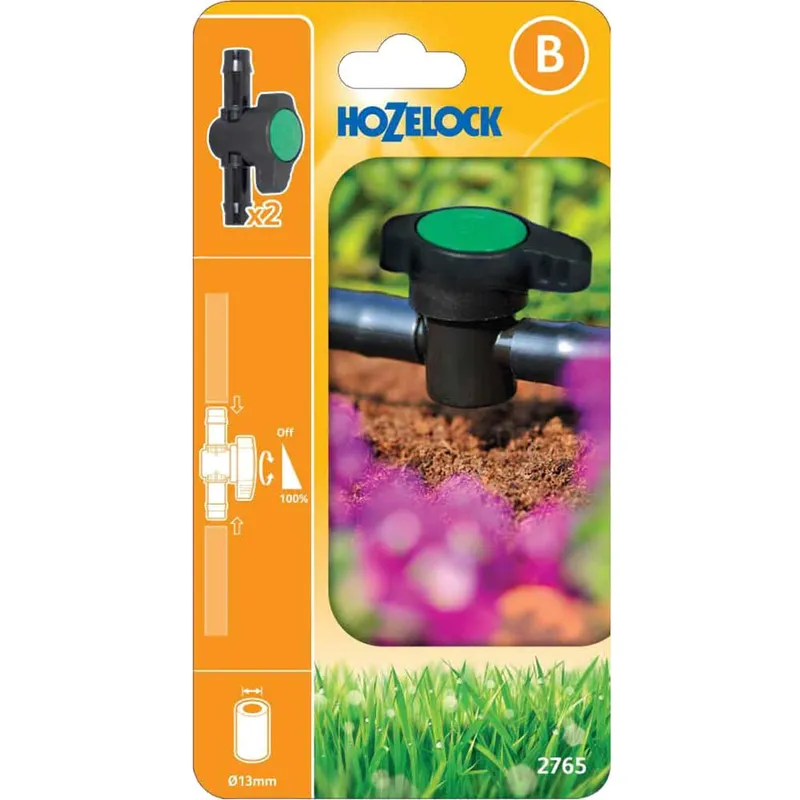 Hozelock 2765 Flow Control Valve 13mm (Pack 2) - HOZ27650002
