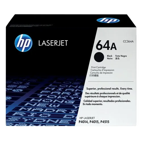 HP 64A Black Original LaserJet Toner Cartridge (CC364A)