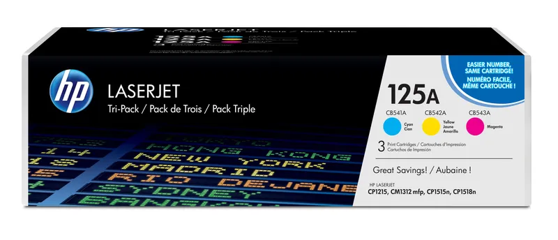 Original HP 125A C/M/Y Toner Value Pack