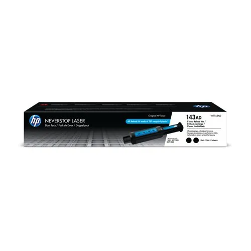 Original HP 143AD Black Toner Reload kit (Dual Pack)