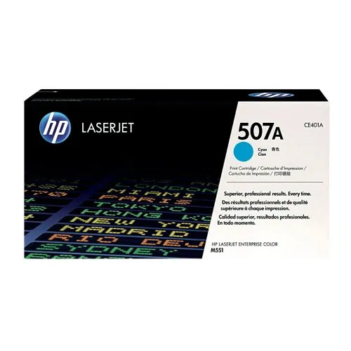 HP 507A Cyan Original LaserJet Toner Cartridge (CE401A)