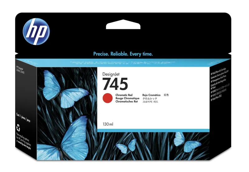 Original HP 745 Chromatic Red Ink Cartridge
