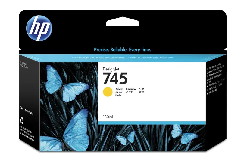 Original HP 745 Yellow Ink Cartridge - 130ml