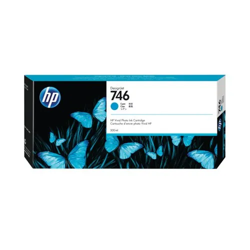 Original HP 746 Cyan Ink Cartridge (300ml)