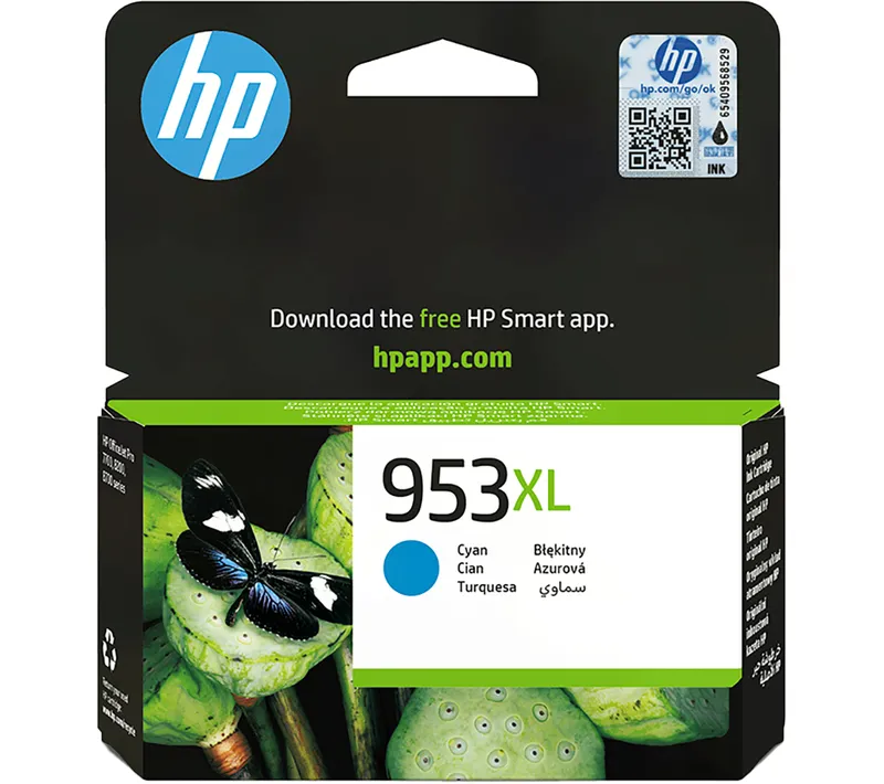 HP 953XL High Yield Cyan Original Ink Cartridge (F6U16AE)