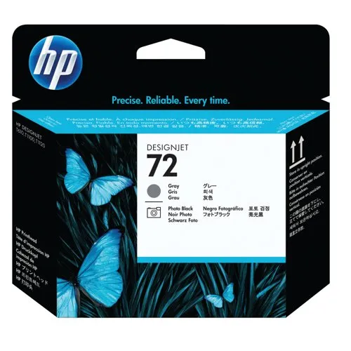Original HP No. 72 Grey and Photo Black Printhead