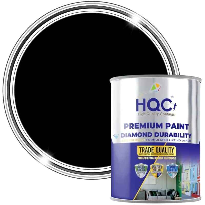 Hqc Paints Masonry Touch Up Paint - 1L in Black Black 1L