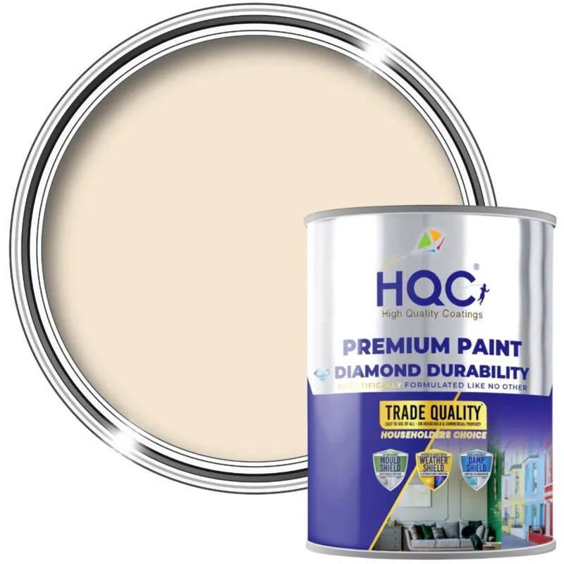 Hqc Paints Matt Emulsion Paint - 1L in Magnolia Magnolia 1L