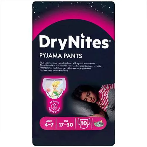 Huggies Drynites Pyjama Pants Girl 4-7 Years
