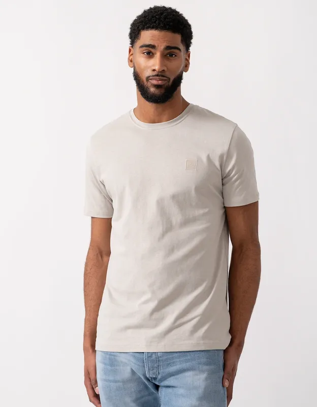 Boss Tales Chest Logo T-Shirt - Grey