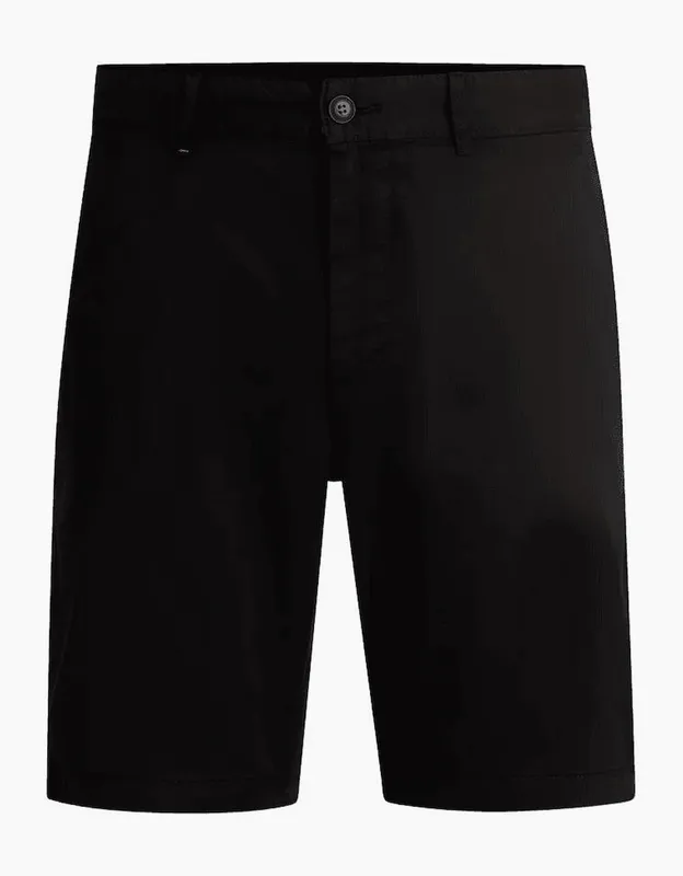 Hugo Boss Men's Cotton Slim Fit Black Chino Shorts