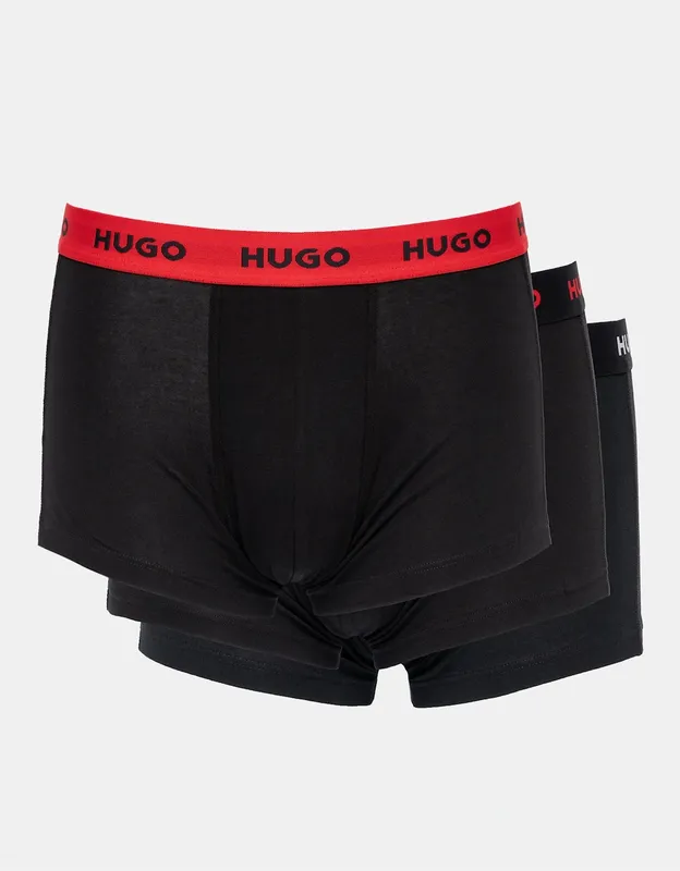 Hugo 3 Pack Trunks - Black (Red/Black/Black)