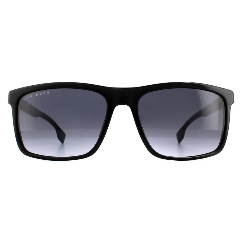 Hugo Boss Men's Rectangle Black Grey Sunglasses Black One Size