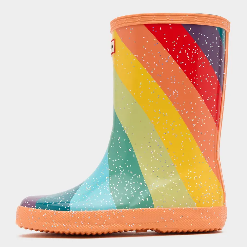 Hunter Kids' First Classic Wellington Boots Rainbow Stripe