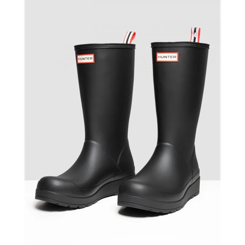 Hunter Original Play Womens Tall Boots - Black - Size Uk 6