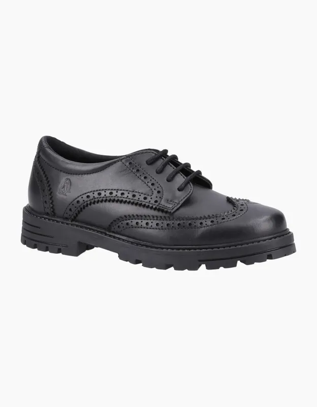 Hush Puppies Girl's Maxine Senior Girls School Shoes - Black - Size: 3