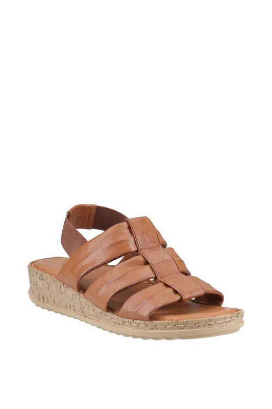 Hush Puppies Women's Eden Wide Fit Sandal in Tan Size: 5 Tan 5