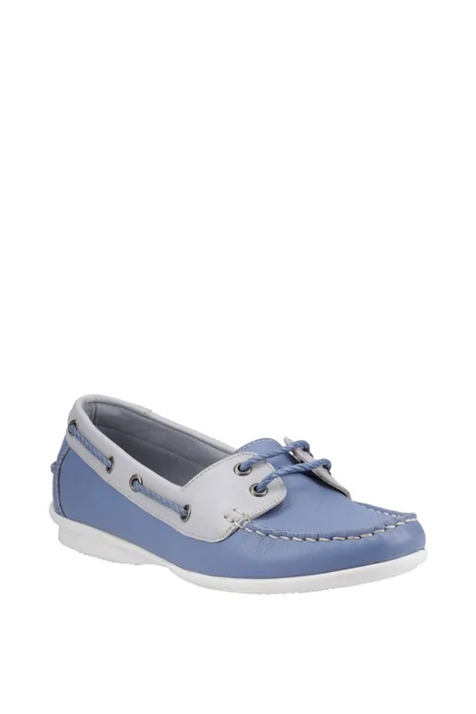 Hush Puppies Women's Irene Boat Shoe in Blue Size: 3 - Blue