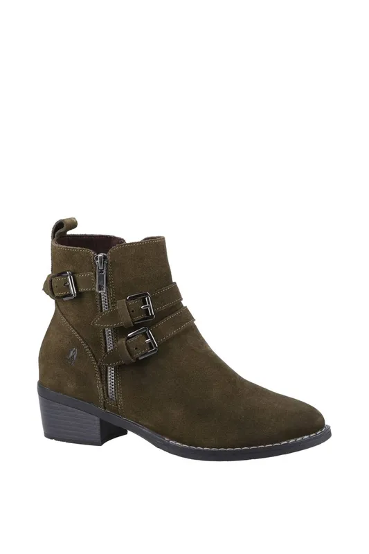 Hush Puppies Women's 'Jenna' Ankle Boots in Khaki Size: 4 - Khaki