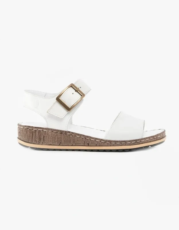 Hush Puppies Women's Ellie' Sandal in White Size: 6 - White