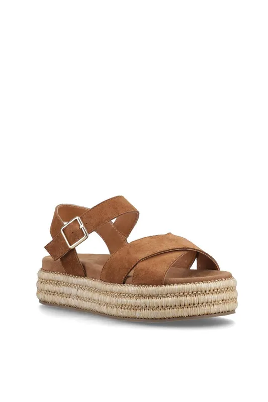 Hush Puppies Women's Rosa Rafia Sandal in Tan Size: 8 - Tan - Size: 8