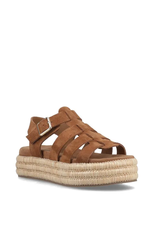 Hush Puppies Women's Rosetta Gladiator in Tan Size: 3 Tan 3 female
