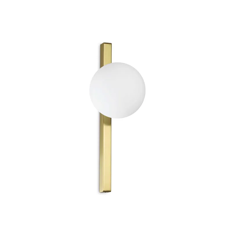 Ideal Lux Lighting Binomio Wall Lamp Brass