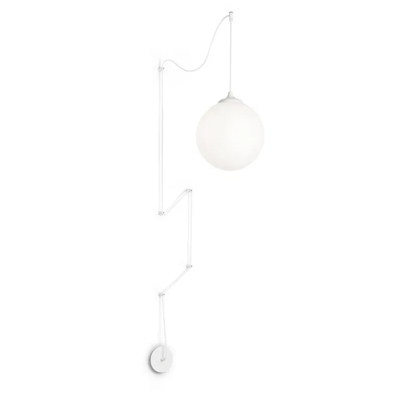 Netlighting Boa 1 Light Globe Ceiling Pendant White E27 White