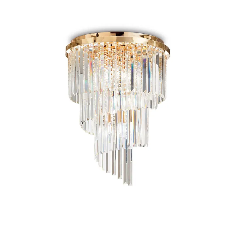Netlighting Carlton 12 Light Ceiling Light Chandelier Gold E14 Gold