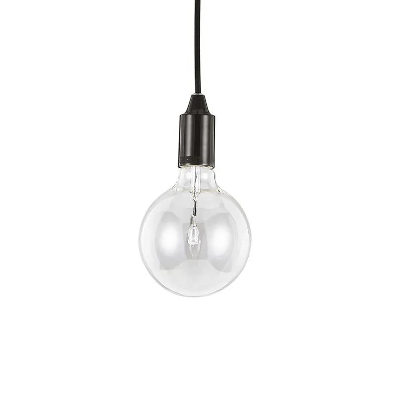 Netlighting Edison 1 Light Ceiling Pendant Black E27 Black