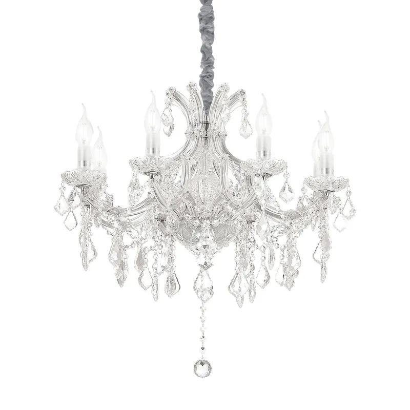 Ideal Lux Lighting Napoleon 8 Light Pendant Light Chrome