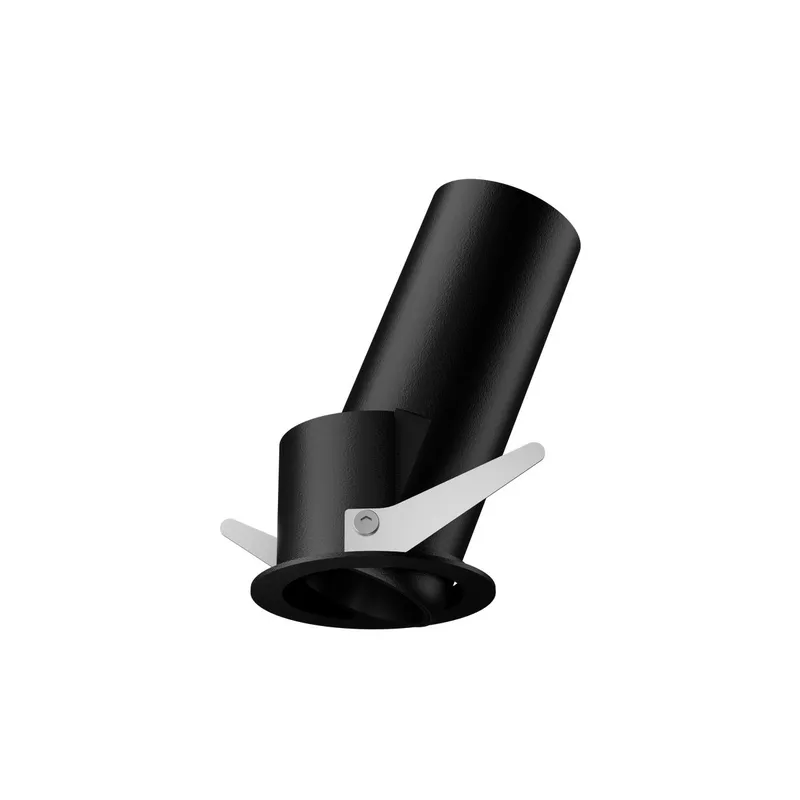 Ideal Lux Lighting Quark Adjustable LED Recessed Downlight Black 3000K
