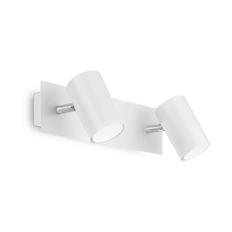 Ideal Lux Lighting Spot 2 Light Wall Light White