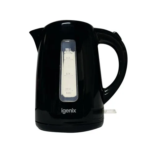 Igenix 1.7 Litre Jug Kettle Cordless Black 3kW Rapid boil IG7205