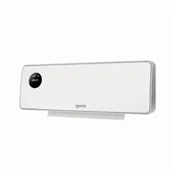 Igenix 2000W Wall Mounted Ptc Downflow Fan Heater White IGHW020TDW