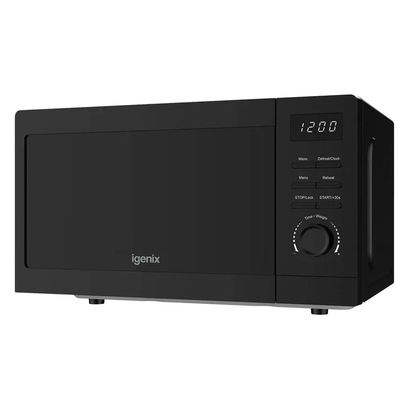 Igenix 20L 800W Digital Microwave Black Black