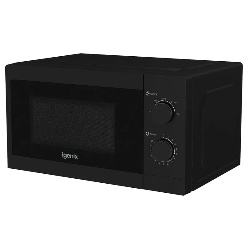 Igenix 20L 800W Manual Microwave Black Black