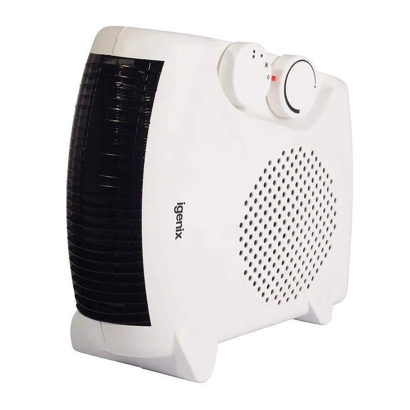 Igenix 2kW Upright / Flat Fan Heater 2 Heat Setting in White White