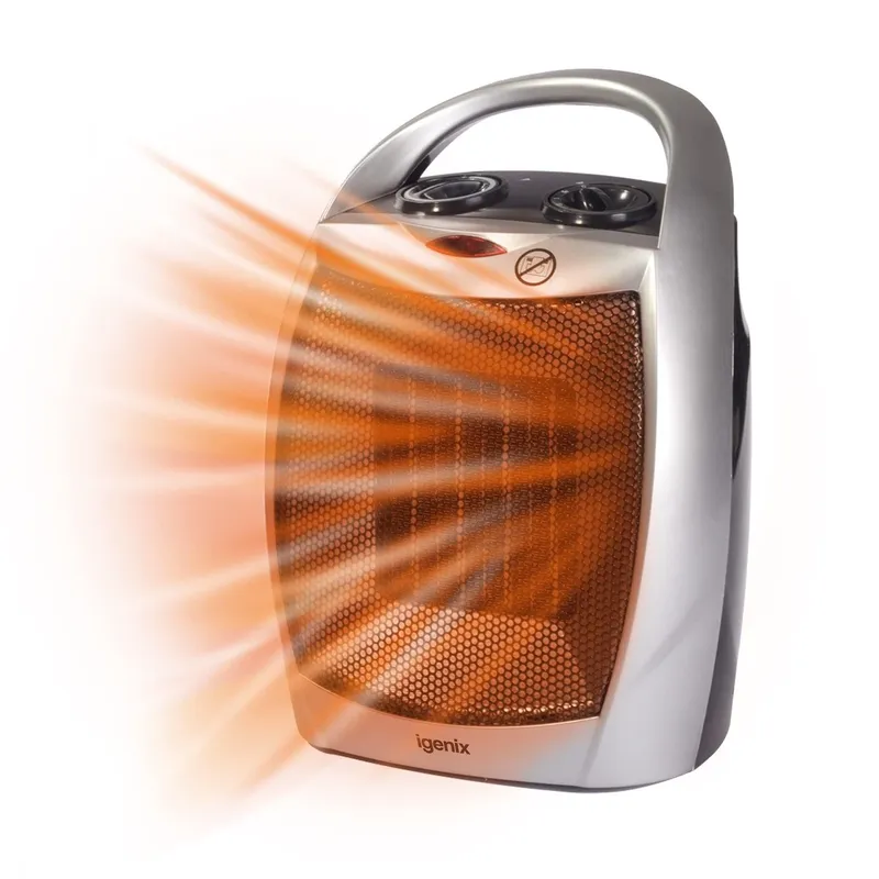 Igenix Ceramic Fan Heater 1800W Silver IG9030