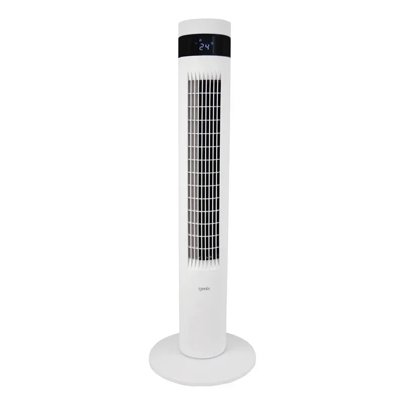 Igenix Digital Tower Fan, 35 Inch in White White