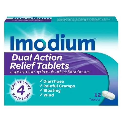 Imodium Dual Action Relief 12 Tablets