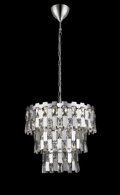 Netlighting Alma 9 Light Ceiling Chrome in Grey Grey