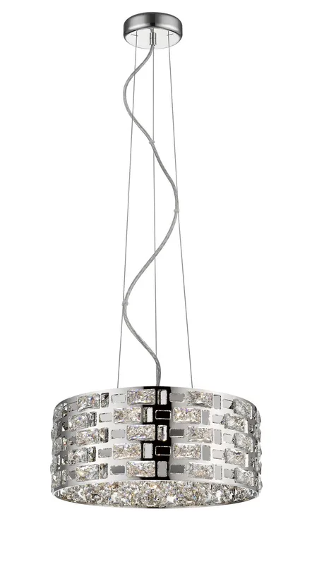 Impex Lighting Lola 6 Light Crystal Ceiling Chrome